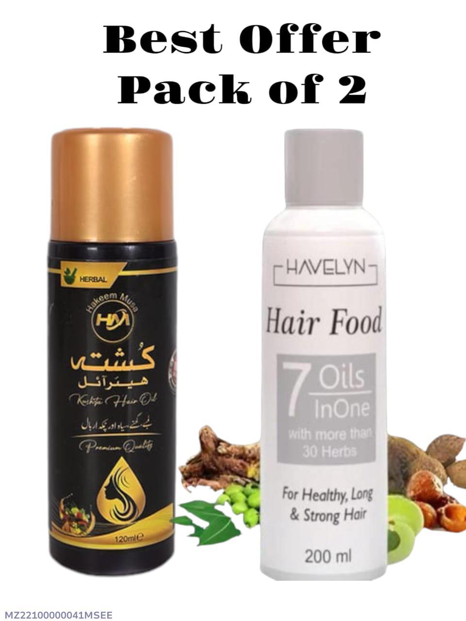 Deal Kushta Hair Oil of Hakeem Musa+Havelyn Hair Food Oil,